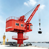 Grue portique mobile à flèche simple de 20 tonnes pour port, grue à flèche inclinable
