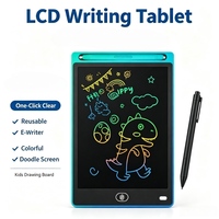 Tablette d'écriture LCD colorée de 8,5 pouces, planche à dessin, bloc de gribouillage effaçable, bloc de croquis sensible à la pression pour les enfants, art
