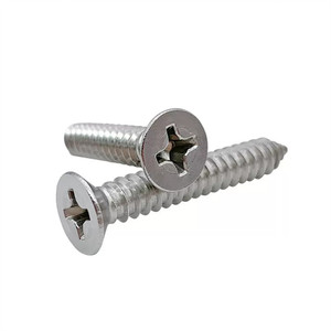 Vis en acier inoxydable, vis plate, SS 316 304, vis à tête fraisée plate, vis autotaraudeuse - Product Image 1