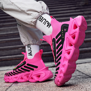 OEM Custom Blade Sole <b>Men's</b> <b>Breathable</b> Casual Running Sneakers Comfort Walking <b>Trainers</b>-Wholesale Fitness Walking Shoes - Product Image 4
