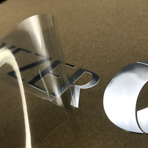 custom metal aufkleber self adhesive film metal logo sticker label chromed silver plated letter sticker alphabet stickers