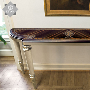 Tavolo di Lusso per Soggiorno, Tavolo da Ingresso in Metallo da Parete, Moderna Consolle in Marmo - Product Image 2