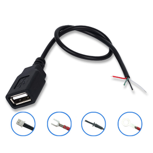 ปรับแต่ง USB หญิงสาย USB A หญิง4แกนข้อมูลการชาร์จ<span class=keywords><strong>2</strong></span>แกนชาร์จสายไฟ - Product Image 2