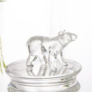 Figurine en cristal d'ours polaire, objet de collection, art animalier, figurine en cristal faite à la main, décoration de table, idéale pour les cadeaux et souvenirs - Product Image 1