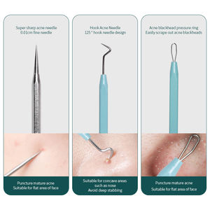 Double extrémité en acier inoxydable aiguille d'acné soins <span class=keywords><strong>de</strong></span> beauté du visage <span class=keywords><strong>points</strong></span> <span class=keywords><strong>noirs</strong></span> éliminer les boutons <span class=keywords><strong>points</strong></span> <span class=keywords><strong>noirs</strong></span> tête noire <span class=keywords><strong>points</strong></span> comédons ensemble d'outils d'<span class=keywords><strong>extraction</strong></span> - Product Image 6