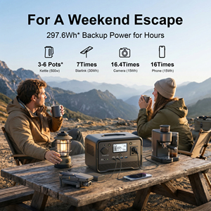 Generador Solar Portátil con Batería <span class=keywords><strong>de</strong></span> Respaldo LiFePO4 <span class=keywords><strong>de</strong></span> 298Wh y 350W para Exteriores, Camping, Viajes, <span class=keywords><strong>Caza</strong></span> y Cortes <span class=keywords><strong>de</strong></span> Energía (Venta al Por Mayor) - Product Image 3