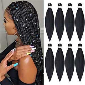 Cheveux synthétiques pré-étirés en vrac pour tresses au crochet, type Box Braid, Jumbo, EZ Expression, 1X2X3X, marque privée - Product Image 2