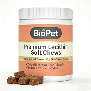 Masticabili Morbidi al Lecitina Gusto Salmone per Cani, Integratore di Lecitina per <span class=keywords><strong>la</strong></span> Salute della Pelle di Cani e Gatti Anziani, Altamente Gustosi, in Barattolo - Product Image 1