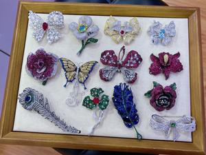 เข็มกลัดขนนกยูงเงินแท้หรูหรา ประดับเพชรซิคอน สำหรับงานหมั้น งานแต่งงาน ของขวัญสำหรับสุภาพสตรี - Product Image 3