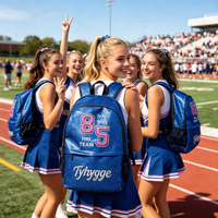 Sac à dos de sport personnalisé pour femme, léger et respirant en polyester, avec logo scintillant, idéal pour l'école ou l'ordinateur portable