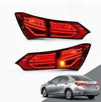 Nouveaux feux arrière LED rouges clairs en ABS modifiés pour Corolla 2014-Présent, avec fonctions de marche, de freinage et de clignotant, pour mise à niveau des feux arrière.