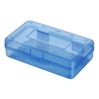 Vente en gros, trousse de rangement multifonctionnelle de grande capacité, boîte à crayons transparente en polyester
