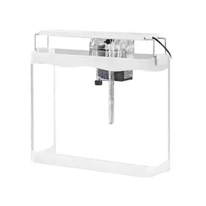 Изогнутый стеклянный аквариумный набор для аквариума с фильтром и светодиодной подсветкой