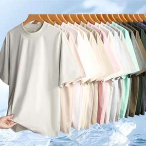 Algodón peinado 260gsm Fabricante logotipo personalizado Hombres Gimnasio Fitness Wear Hombres Ropa en línea Camisetas Oversize Hombres camiseta lisa - Product Image 4