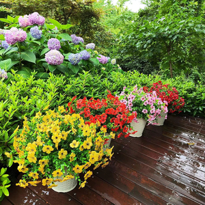 Fiori Artificiali di Viola con Picchetto per Giardino, Micro Paesaggistica, Decorazione da Esterno in Plastica Resistente ai Raggi UV, Piante Finte - Product Image 5