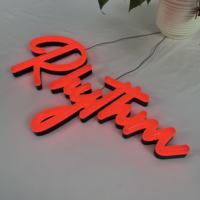Enseigne en lettres acryliques avec design personnalisé, enseigne en acrylique LED couleur intégrale, enseigne en lettres lumineuses 3D, enseignes publicitaires