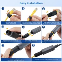 Kit Adaptador Starlink Mini al por Mayor, 150W, 5 en 1, Inyector PoE Starlink con Protección Contra Sobretensiones y Blindaje ESD Gigabit, con Divisor