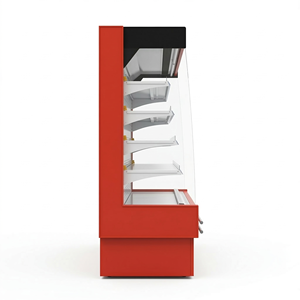 Vitrine Réfrigérée Commerciale Multi-niveaux Ouverte avec Rideau d'Air et Rail de Protection pour Supermarché, Fruits et Boissons - Product Image 3