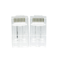 Rg45 rj 45 8p8c prise modulaire connecteur utp passer à travers Eazy cat6 connecteur rj45 cat6 cat 6 utp
