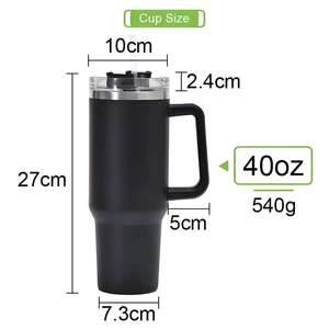 Customize H2.0 White 40oz Double Walled Stainless Steel Vacuum Travel Mug Handgrip Straw Leak-Proof Business Gift for Car Use - Product Image 6