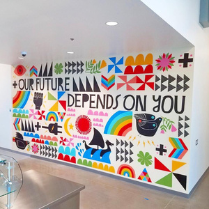 Revêtements muraux <span class=keywords><strong>grand</strong></span> <span class=keywords><strong>format</strong></span> Graphiques Peintures murales colorées Stickers muraux - Product Image 1