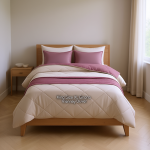 Edredón Girona Vianney King Size XL, Acolchado con Diseño de Diamantes, de Poliéster, para Uso Doméstico - Product Image 2