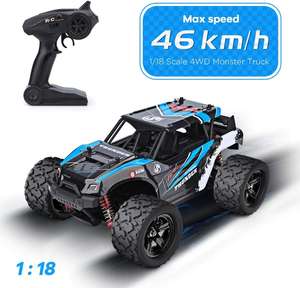 1:18 पैमाने पर बड़ी आरसी कारें 46 किमी/घंटा + गति 2.4 घज ऑल-इलास्ट वाटरप्रूफ रिमोट कंट्रोल ट्रक 4x4 इलेक्ट्रिक ऑफ-रोड कार - Product Image 2