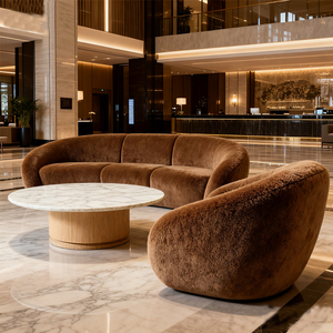 أريكة غرفة معيشة بالمنتجع ، أريكة غرفة معيشة حديثة ، أريكة فاخرة للفنادق ، أريكة قاعة - Product Image 2