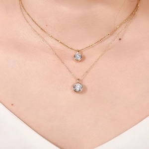 Collana di Lusso Bestseller con Diamante da 1 Carato, Gioiello con Pendente in Diamante, Collana in <span class=keywords><strong>Oro</strong></span> 18K con Diamante - Product Image 1
