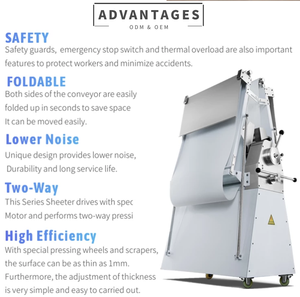 LAMINADOR rolo de pastelería, máquina laminadora de masa para pan croissant manual, para panadería, laminador de roca - Product Image 6