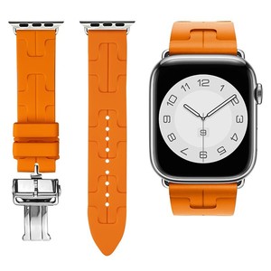 Correas de Silicona para Reloj H <span class=keywords><strong>Watch</strong></span> con Hebilla de Mariposa, Correa de Silicona para I <span class=keywords><strong>Watch</strong></span> Series 7/8/9/10/11 Ultra 3/<span class=keywords><strong>2</strong></span>/1 - Product Image 4