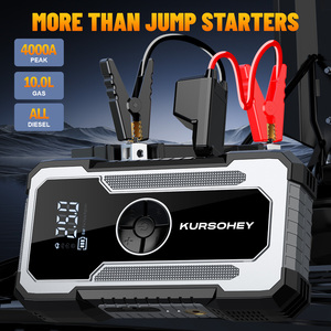 12V khẩn cấp di động Booster với Tire Inflator Máy nén khí LED ánh sáng Xe nhảy khởi động ngân hàng điện - Product Image 2