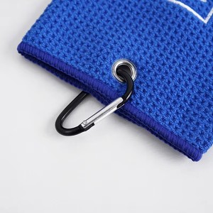 Toalla de golf de microfibra tejida personalizada de gran venta, de secado rápido, ecológica, de color sólido, para limpieza de pelotas de golf y cepillado deportivo. - Product Image 5