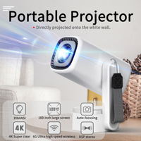 Projecteur de plafond suspendu Projection murale 4k HD 200ANSI Lumens avec haut-parleur Android 13 Beamer pour Home cinéma Meilleur projecteur