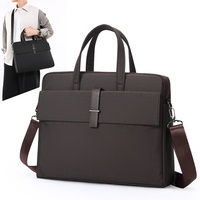 Sac souple pour documents professionnels en cuir véritable, imperméable, grande capacité, pour ordinateur portable, idéal pour les déplacements professionnels et les réunions