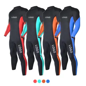 Custom 2-7Mm Pria Wanita Musim Panas Musim Dingin Panjang Lengan Pendek Tahan Air SBR SCR Neoprene Snorkeling Renang Penuh Diving Wetsuit