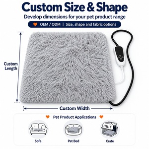 Coussin chauffant rechargeable personnalisé pour animaux de compagnie, lit chauffant pour petits chiens avec logo OEM ODM personnalisé, contrôle de la température rechargeable - Product Image 3