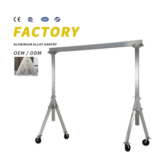 Grúa portátil pequeña de 200kg500kg, grúa de mano móvil de empuje para taller al aire libre, polipasto de cadena - Product Image 1