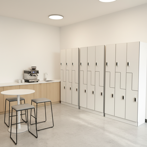 Casier vestiaire en forme de Z HPL pour salle de change - Product Image 2