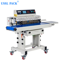 Machine de scellage à bande continue multifonctionnelle 280QP pour sachets de snacks soufflés, biscuits croustillants, aliments, avec extraction d'air et remplissage d'azote