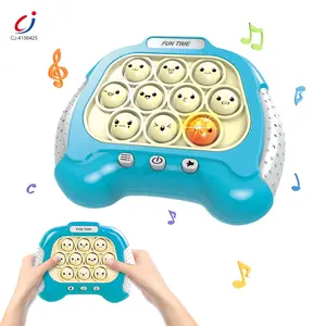 Chengji children's electronic handheld popping bubble fidget puzzle game machine light up quick push up toy