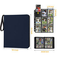Album à fermeture éclair robuste pour protège-cartes et pochettes de protection standard 3x4