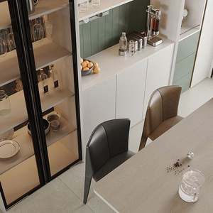 Minimalist Solid Wood Foldable <b>Sideboard</b> <b>for</b> Contemporary Dining Living Room <b>Kitchen</b> Use Strong Storage Capacity Home Hotel Use - Product Image 1