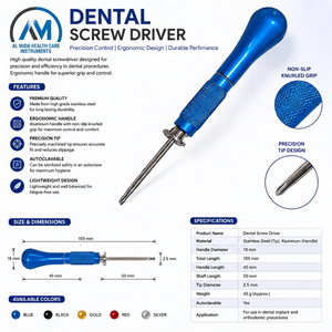 Destornillador ortodóntico mini de acero inoxidable, herramienta dental de alta calidad, 1 año de garantía, quirúrgico - Product Image 6