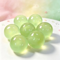 Balle anti-stress à remontée lente en caoutchouc à texture gelée transparente, effet huile de coco, jouet à presser type chewing-gum