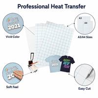 Papel de Transferencia de Calor por Agua A3 A4 para Telas Claras/Oscuras con Recubrimiento de PU, Impresión de Ropa, Diseño de Logotipo Personalizado