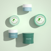 Pot de baume à lèvres en plastique rond de luxe personnalisé vide Contenants de cosmétique faciale à bouchon en plastique pour les soins de la peau Conteneur de crème pour le visage et les yeux