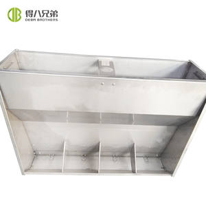 Mangeoire pour bétail en acier inoxydable de haute qualité |   Mangeoire à porcs double face avec différentes tailles pour les élevages commerciaux de porcs - Product Image 5