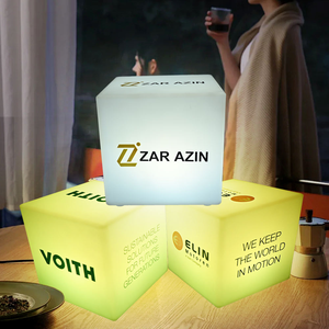 Personalizado personalizado LED brillante cubo muebles personalizado logotipo gratuito recargable atenuación energía Solar Led cubo evento boda Bar - Product Image 3