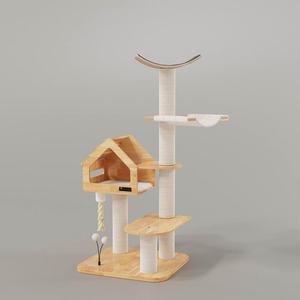 Arbre d'escalade de chat en bois de grande taille en gros d'usine pour plusieurs chats - Product Image 6
